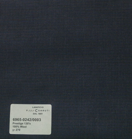 6965-0242/0003 Cerruti Lanificio - Vải Suit 100% Wool - Xám Trơn